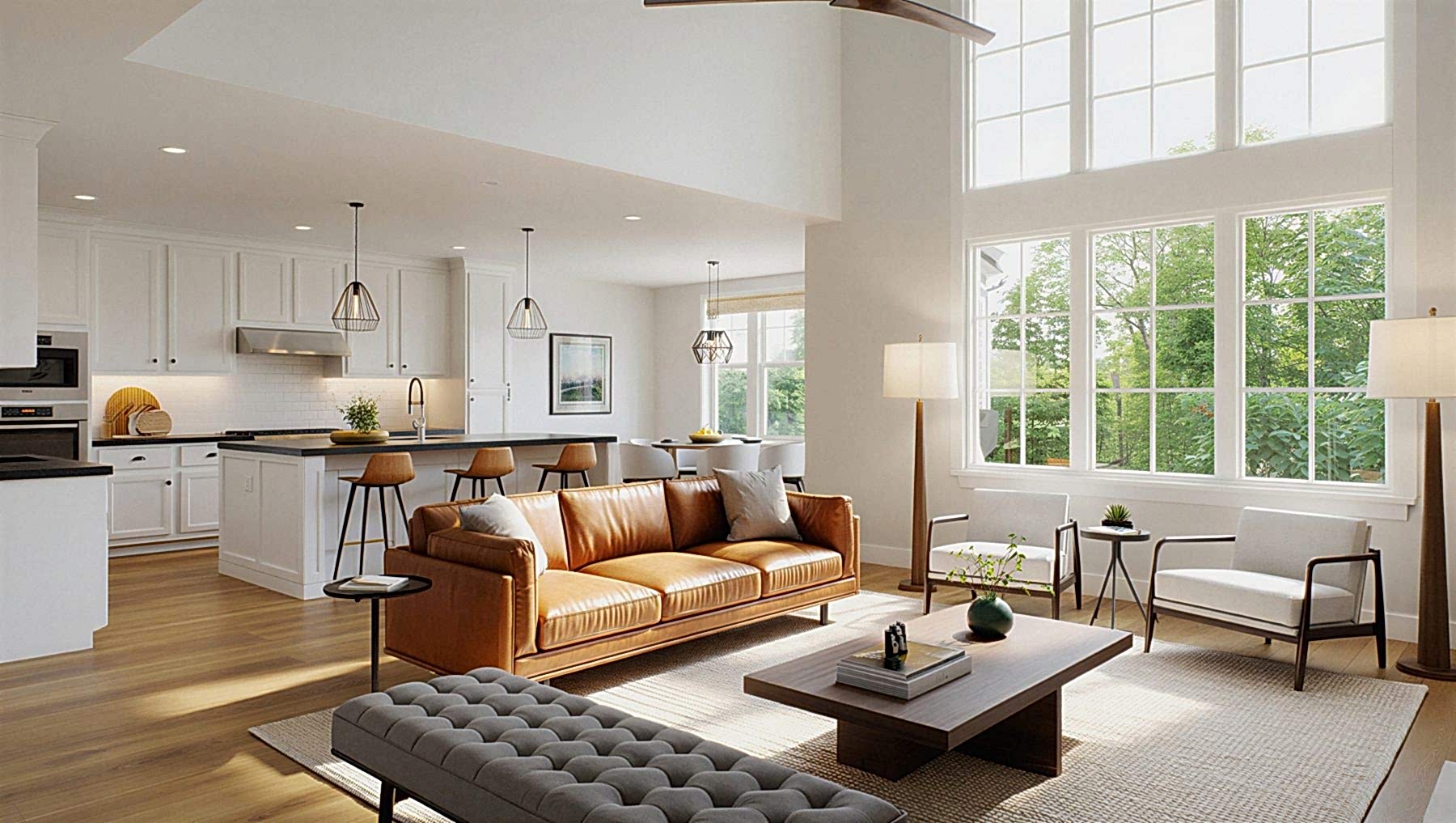 House cleaning services Vancouver – bright and comfortable professionally cleaned living room